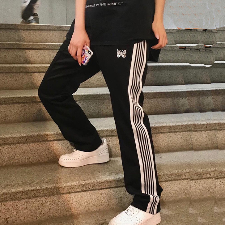 老夫子 needles 蝴蝶 刺绣黑白织带...