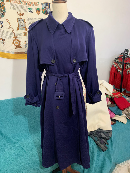 vintage古着经典英伦长款双排扣风衣