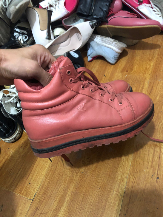 骆驼真皮休闲鞋37码