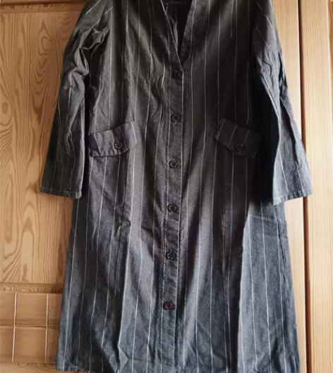 纯棉长款衬衣裙，文艺女青年！也有点中性风啦...