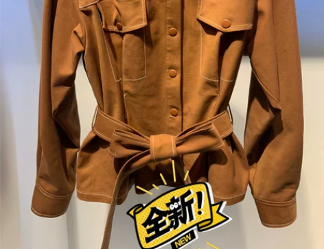 全新工装风短风衣 686购入,因怀孕不能穿...