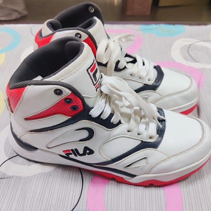 fila 高帮鞋 斐乐 白色 平底鞋 春秋...