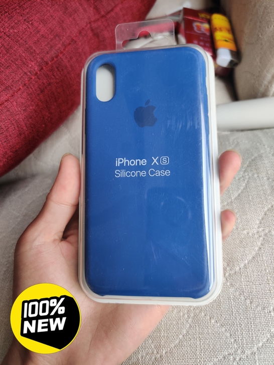 iphone xs液态硅胶保护壳，蓝色，清...