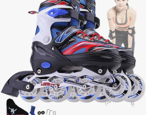 隆峰溜冰鞋成人成年旱冰鞋滑冰儿童全套装单直...