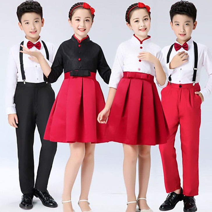 六一中小学生大合唱表演儿童合唱团演出服诗歌...