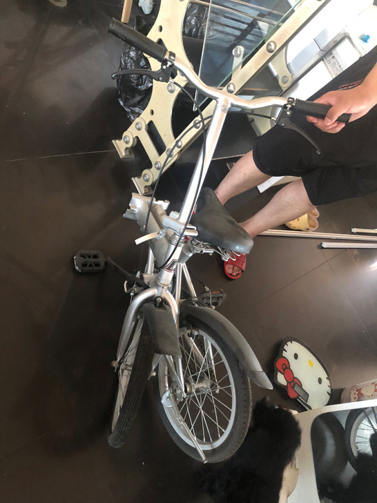 小型自行车，，大人小孩都可以骑。骑了两三次...