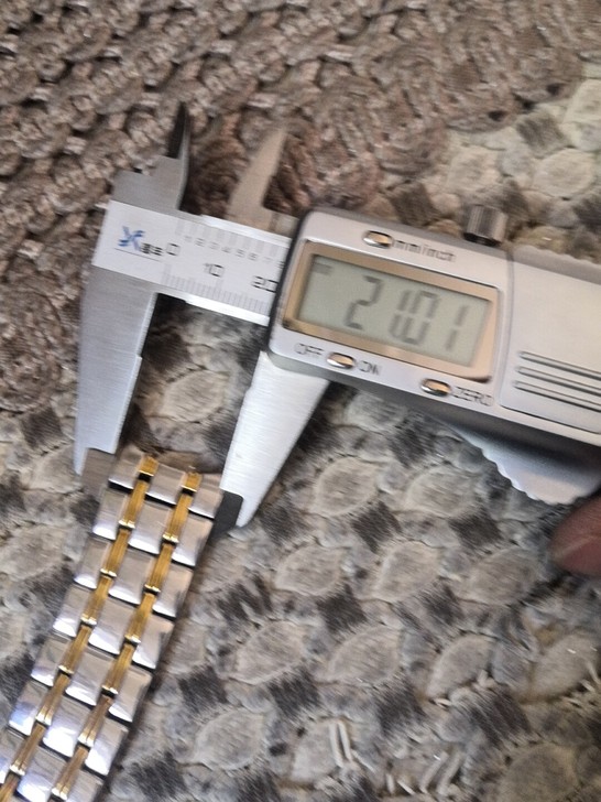 罗西尼手表二手原装钢带，具体尺寸看图