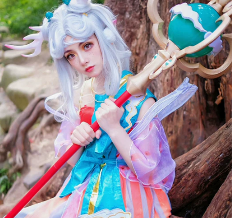 王者荣耀COS服瑶遇见神鹿cos瑶妹敦煌小...