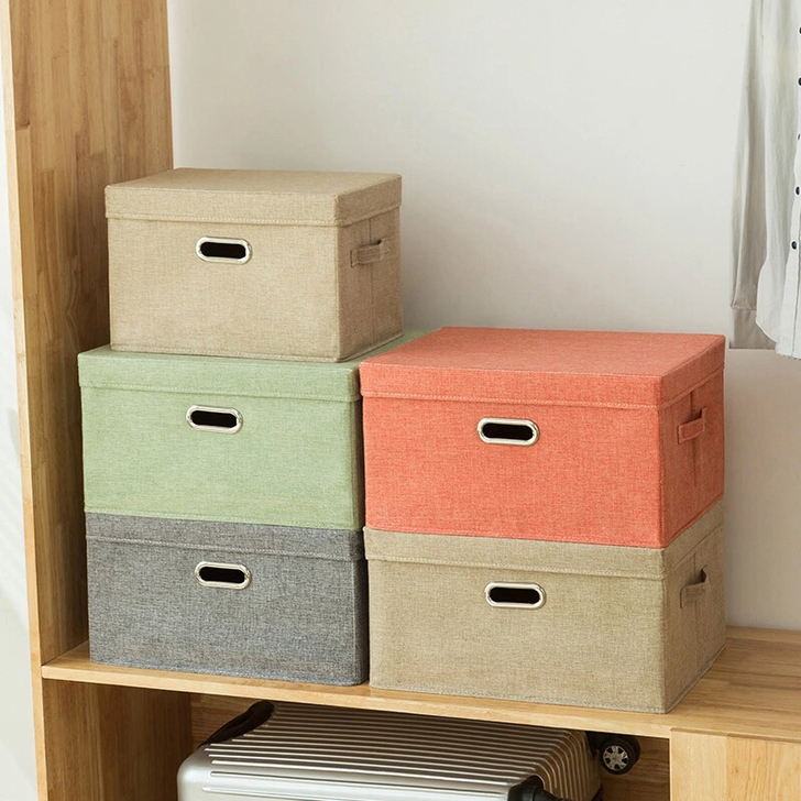 衣服收纳箱布艺整理箱可折叠床上收纳盒宿舍学...