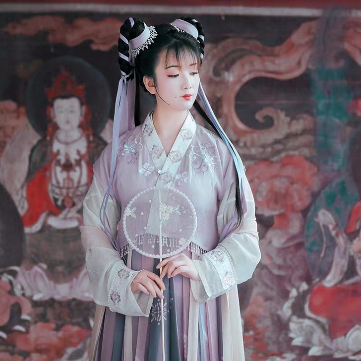 华姿仪赏 百花慕唐褙子系列复原款汉服齐腰齐...