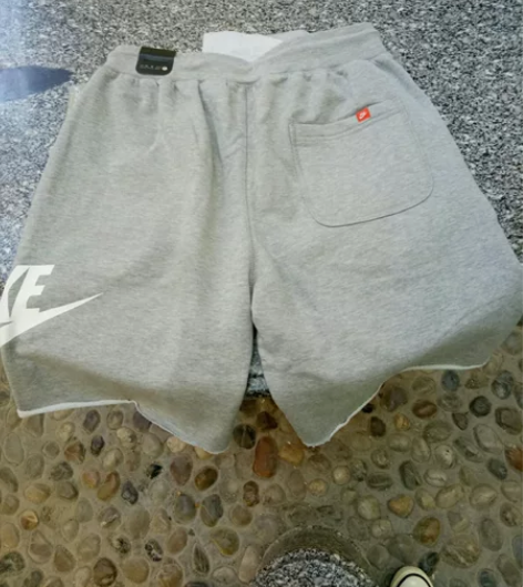 夏季新款男子针织纯棉毛圈运动短裤经典印花图...