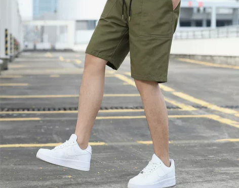 夏季日系男装休闲工装裤大口袋水洗纯棉五分