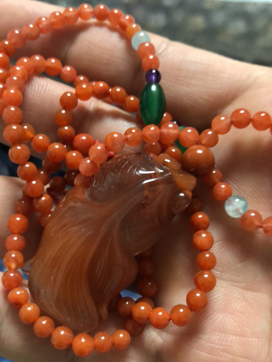南红玛瑙玉雕，连年有余