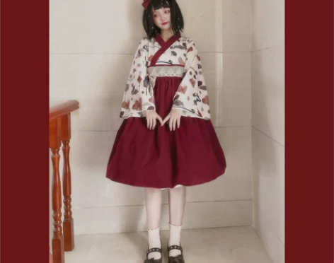 原创正版现货夏装洛丽塔lolita 金鱼锦...