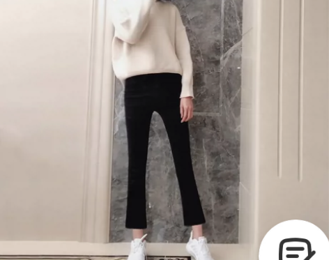 黑色微喇叭牛仔裤女2022夏季新款高腰修身...