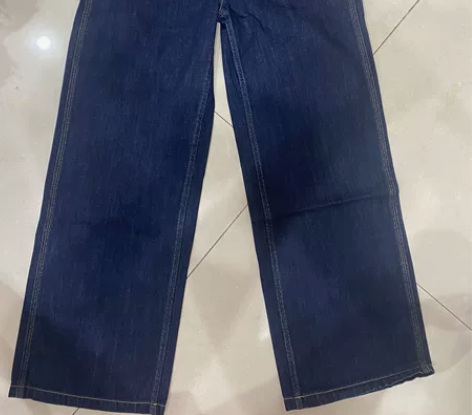 Lee女深蓝高腰阔腿牛仔裤 全新26码 腰...