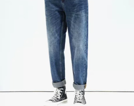 牛仔裤 裤子牛仔裤秋季新款男士宽松直筒大码...