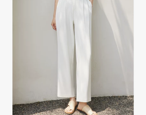 高腰阔腿裤女夏季薄款休闲裤小个子宽松显瘦九...