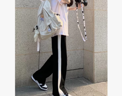 裤子女2022新款夏秋季休闲学生宽松阔腿