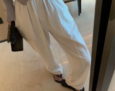 高腰休闲裤女夏季新款宽松显瘦直筒阔腿裤百搭...