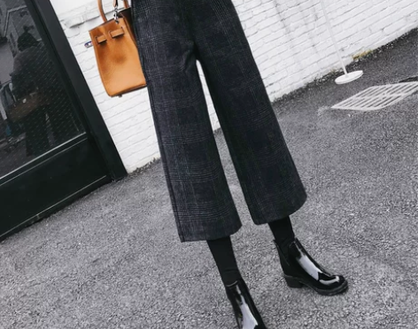 假两件打底裤女秋冬新款韩版高腰休闲裤子宽松...