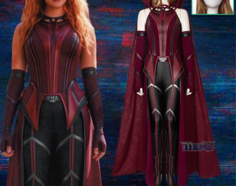 漫天际 漫威旺达幻视绯红女巫cos服猩红女巫