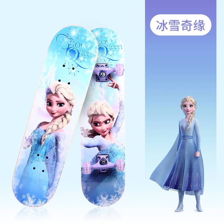 【全新】迪士尼初学者卡通图案四轮小学生男女...