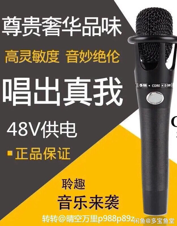 电容麦克风48v话筒E300艾肯客所思森然...
