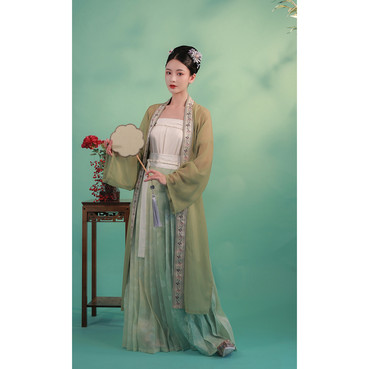 【青梧】宋制褙子宋抹一片式褶裙套装