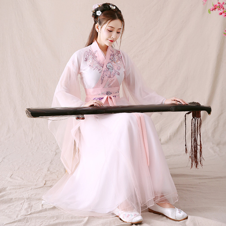 古装仙女飘逸中国风套装樱花超仙仙气汉服襦裙...