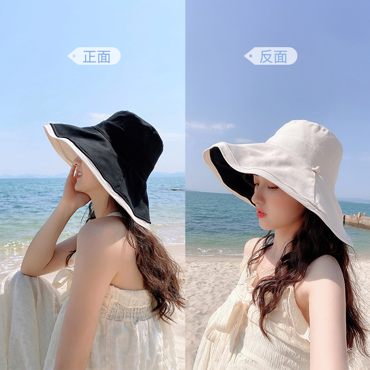 【狂欢价】渔夫帽女夏遮阳帽遮脸防晒帽韩版百...