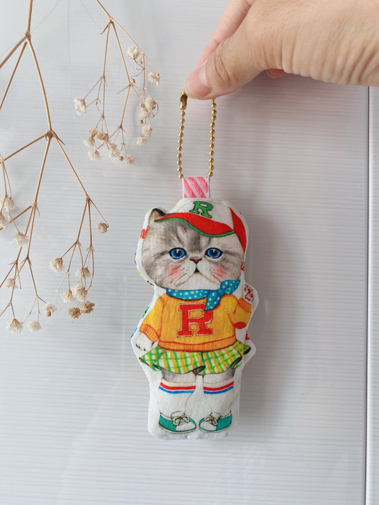 日本手作大脸猫挂件 呆呆萌萌非常可爱