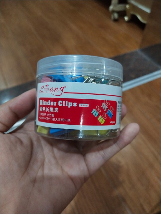 18元120个长尾夹大号彩色混合装多功能鱼...