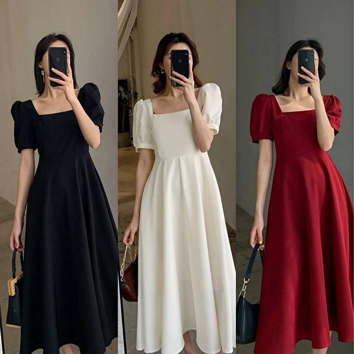 【特价处理】黑色白色连衣裙女夏季法式ins...