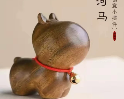【低价处理】可爱绿檀小猫摆件可爱动物创意迷...