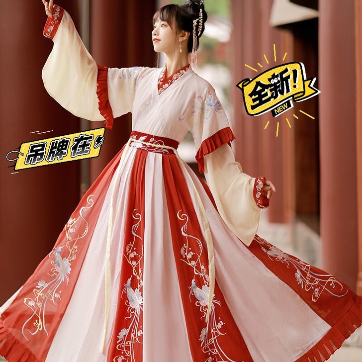 出，出！仙楚姬汉服女【青鸾羽】晋制齐腰交领...