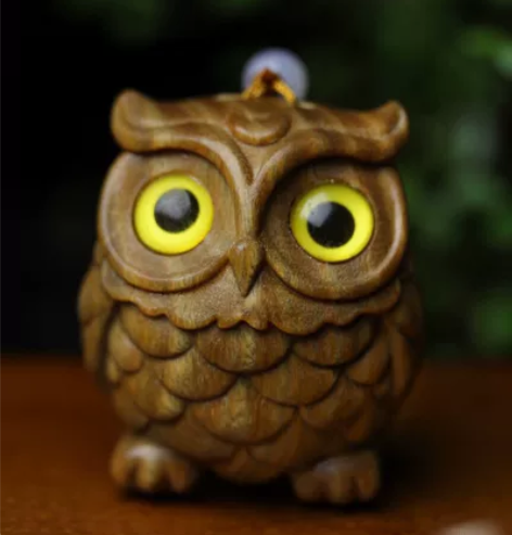 阿根廷绿檀猫头鹰木雕工艺品 感兴趣的话点“...