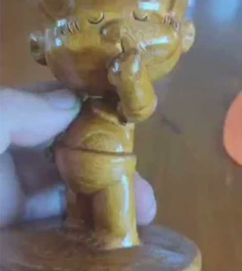 木雕，自己做的小屁孩，尺寸高15厘米，宽厚...