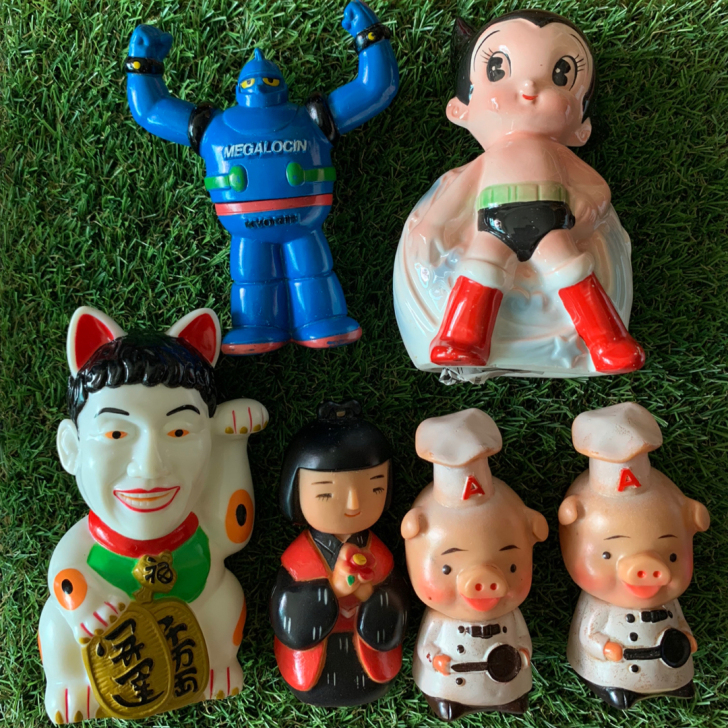 二手 绝版 昭和 铁人28号 阿童木 存钱...