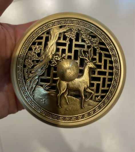 清库存 纯铜熏香炉 盘香线香可以使用 纯铜...