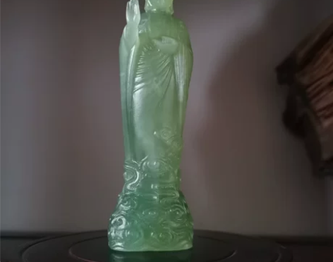 玉雕摆件 机雕手修 精品岫玉 释迦佛立像一...