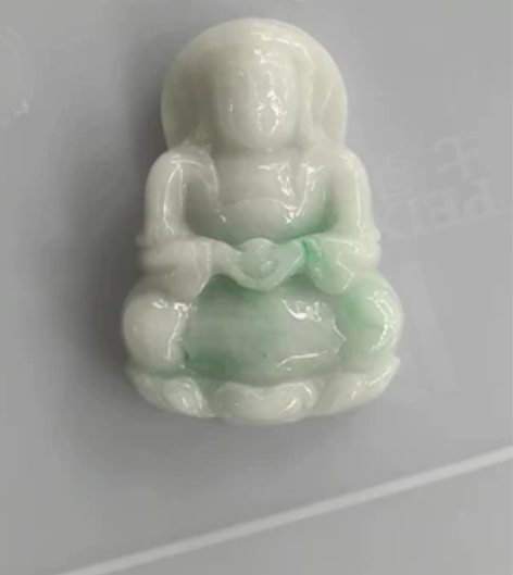翡翠玉雕玉坠玉佛天热翡翠缅甸牡丹天然缅甸A...
