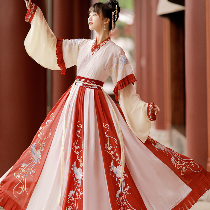 仙楚姬原创汉服女【青鸾羽】晋制齐腰交领夏季...