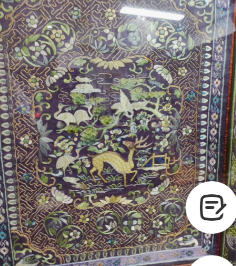 清代鹤鹿延年刺绣画 感兴趣的话点“我想要”...