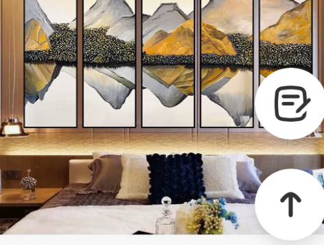 工厂直销五联画现代简约挂画客厅沙发背景多联...