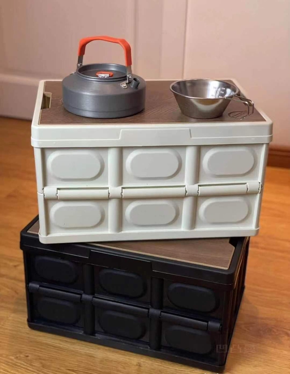 户外收纳箱露营野营野炊家用车载大容量折叠箱...