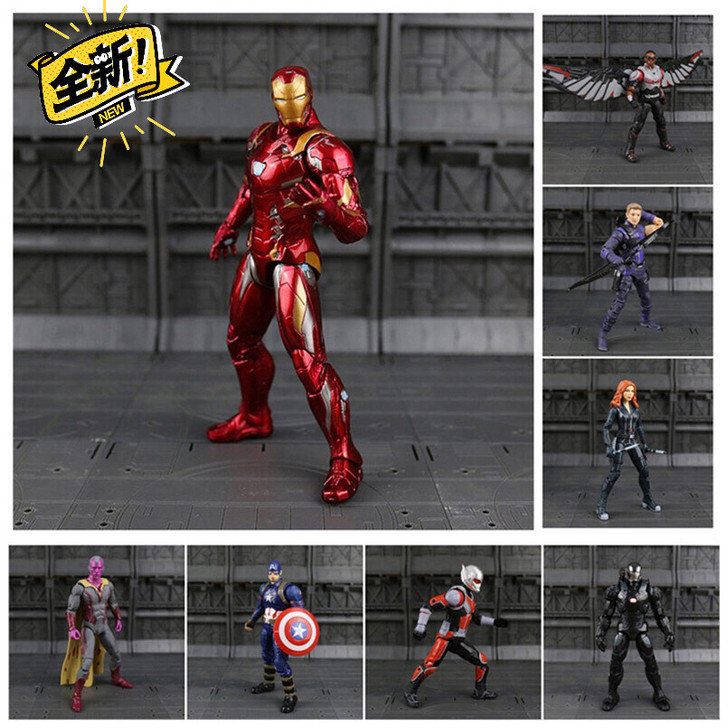 全新，中动漫威系列手办玩具，有钢铁侠，战争...