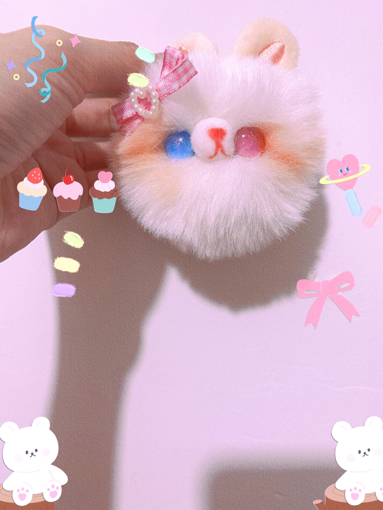 爱丽丝妹妹小兔子钥匙扣包挂两用毛绒手作兔兔...