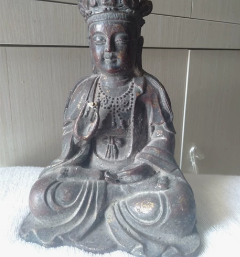 鎏金佛像，高230mm，金色已基本脱光，工...