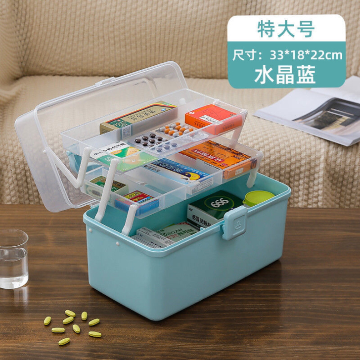 特大号家用医药箱 多层医药箱全套应急医护医...